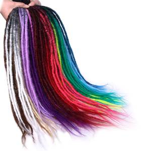 Dreadlocks Estensioni Dei Capelli Del Crochet Terrore Faux Locs Solido E Colore Misto Fibra Sintetica Intrecciare I Capelli Lungo E Morbido 20 Pollici - Product Image 2