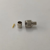 Connecteur coaxial RF mâle à sertir de type N droit, étanche, pour câble RG8U avec joint en caoutchouc, prix usine