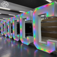Letreros DE BODA blancos gigantes Letra 3D con bombilla Led Letras de marquesina de 4 pies Cambio de color de amor