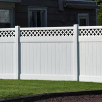 Panneau de clôture de jardin en vinyle blanc 6 pieds x 8 pieds, 100% PVC vierge, haute résistance, pour clôture de périmètre de jardin et de cour