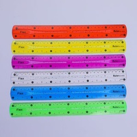 Règle souple en gros 30cm 20cm 15cm, règle transparente multicolore pour élèves du primaire, règle de précision multifonctionnelle