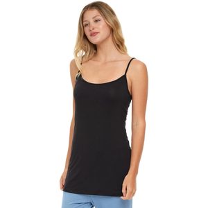 Women's 5 Pack Cotton Rayon Stretch Cami Tank Adjustable Spaghetti Strap <b>Top</b> Regular Length Breathable Knitted Fabric - Product Image 2