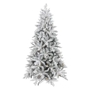 高品质人造圣诞树聚乙烯聚氯乙烯混合雪植绒预点燃天然像圣诞树