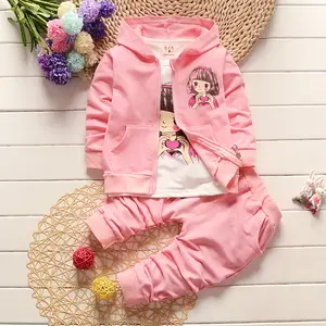 Toddler Kids Clothing Set Children Outfit Girl Kids Cute Autumn Apparel 3 Pieces Cartoon Printed Cheaper Kids Clothes