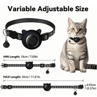Collier de suivi pour chats compatible iOS Android avec localisateur Bluetooth compatible Find My, en ABS, nylon et silicone, motif empreinte de patte