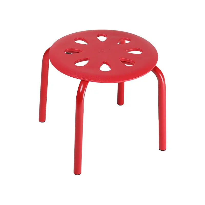 White living room round plastic stool chair for adults kids