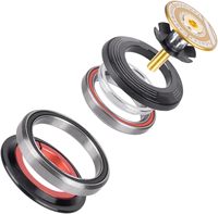 Hub Headset Sepeda Baja Krom Berkualitas Tinggi, Satu Baris, Bantalan Bola Alur Dalam Tipis, Rendah Kebisingan