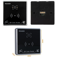 Nuevo SISTEMA DE Control DE ACCESO DE CÓDIGO QR de metal RFID IC lector de tarjetas de identificación con 13,56 MHz RS232 RS485 Wiegand para sistema de bloqueo inteligente