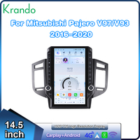 Autoradio Android 14,5'' avec GPS pour Mitsubishi Pajero V97 V93 2016-2020, montage sur tableau de bord, lecteur stéréo, autoradio, Apple CarPlay Auto