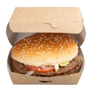 Einweg-Kraftpapier <span class=keywords><strong>Burger</strong></span>-<span class=keywords><strong>Box</strong></span>/Papier-Mahlzeitbehälter/Bento-<span class=keywords><strong>Box</strong></span> Hamburger-Verpackung - Product Image 5