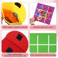 Venta caliente portátil personalizado educativo poliéster fieltro Tic Tac Toe juego para fiestas para rango de edad 5-7 años pedido mínimo 100 Uds