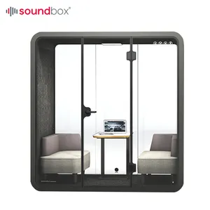 Soundbox modülü ses geçirmez kabin ofis kapalı oldukça toplantı kutusu çevrimiçi tartışma özel bir çalışma alanı ofis Pod