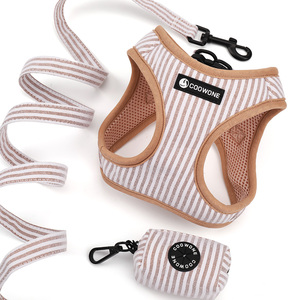 Custom <strong>Dog</strong> <strong>Harness</strong> Manufacturer Soft Padded Stripe <strong>Dog</strong> <strong>Harness</strong> Set Luxury <strong>Dog</strong> Leash Collar Adjustable <strong>Dog</strong> <strong>Harness</strong> and Leash Set - Product Image 2