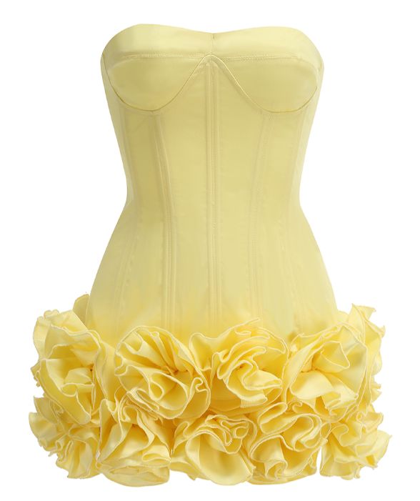 Order Online Yellow Cocktail Dress Custom Lace Options Available |  Alibaba.com