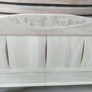 Cabecero de madera maciza sin acabar, color marrón amarillento claro, tallado a mano, muebles de dormitorio para niños, adultos y ancianos - Product Image 3