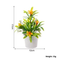 Groothandel Kunstmatige Potplant Kleine Bonsai Event Desktop Decoratie Achtergrond Prachtige Handwerk Gesimuleerde Trompetbloem