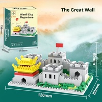 Ensemble de blocs de construction Great Wall China, modèle architectural à grande échelle, briques MOC, plastique ABS, modèle créatif, cadeau, jouet