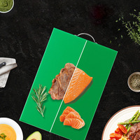 Vente en gros YIQI Planche à découper ronde en HDPE avec poignée pour cuisine de restaurant Planche à découper facile à nettoyer
