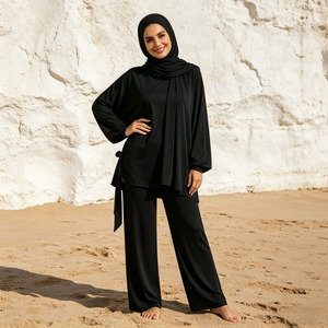 Women Burkini Muslim Swimwear 3 Piece Long Sleeve Modest Islamic Swimsuit Beach Wear OEM ODM Custom Design - Product Image 2