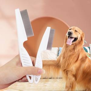 テディ犬 & 猫ノミ脱毛櫛1列密な歯付きバスルーム用環境に優しい - Product Image 6