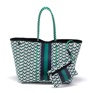 2025 nuevo bolso de mano de neopreno de diseñador para mujer, bolsos de playa portátiles, gran oferta de verano, diseño de fin de semana perforado - Product Image 1