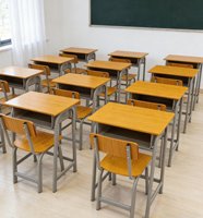 Ensemble bureau et chaise pour écolier, mobilier scolaire pour salle de classe, bureau d'étude fixe pour enfants