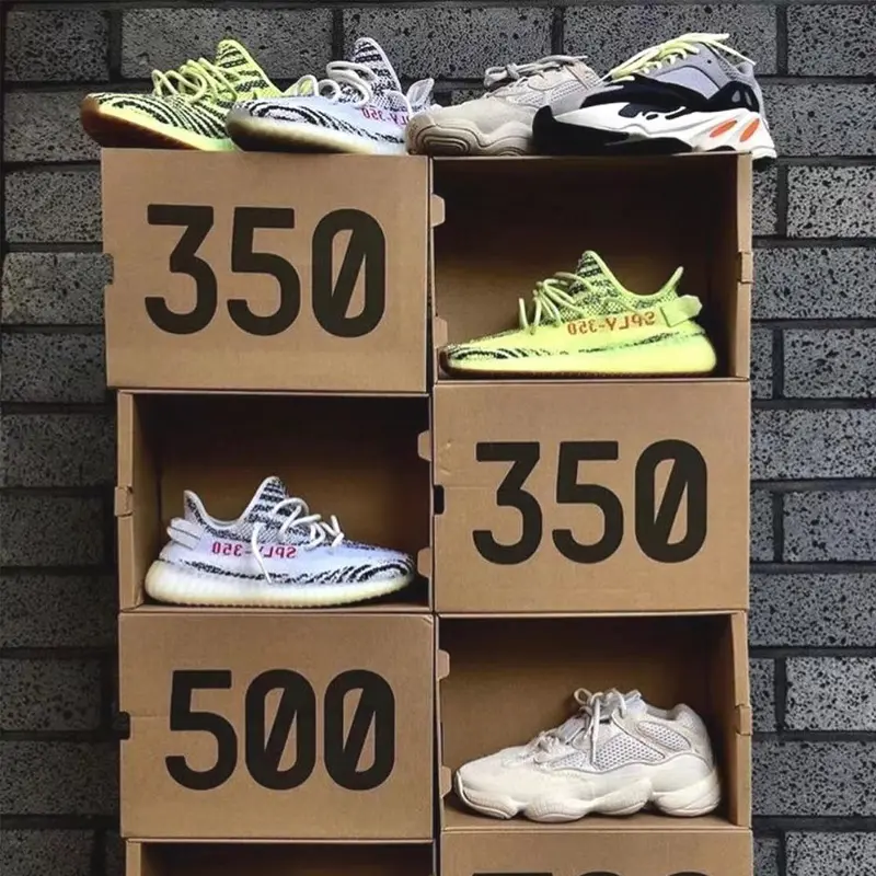 Оригинальные кроссовки Yeezy для бега, повседневная спортивная обувь, кроссовки 350 V2, вязаные кроссовки для бега, дополнительные коробки
