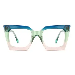ZOWIN modelo 33129 marco óptico de acetato cuadrado gafas de acetato Marco de logotipo personalizado listo stock gafas tamaño pequeño