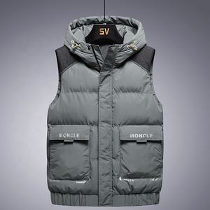 Nyaman gaya Korea pakaian hangat rompi musim dingin tahan angin dan tahan air kasual Solid dicelup tanpa kerah ODM pasokan - Product Image 4