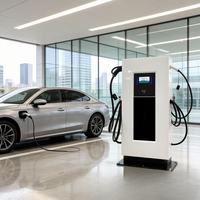 Estación de Carga Comercial para Vehículos Eléctricos 60kW CCS2+Tipo2 Estándar OCPP 1.6J Solución de Estacionamiento para Flotas con Conector Dual Jinghu TA-DC+AC-DD-B