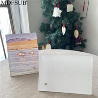 Cadre photo en acrylique MDFSUB DIY pour impression par sublimation 5x7'' 3,8 mm blanc brillant vierge étanche pour installation sur table