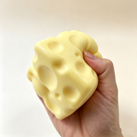 Jouet anti-stress souple en forme de fromage, tendance et personnalisé, directement de l'usine, pour enfants et adultes
