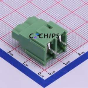XY636-7.62-2P Screw Terminal Block Through hole Component (THT),P=7.62mm Connector 1x2P 7.62mm Green Through Hole - Product Image 2