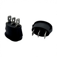 Bouton de commande Chuangshuo ovale à 3 pattes et 3 vitesses pour bouilloire électrique, mini-cuiseur électrique, interrupteur de lampe de bureau