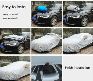 Funda Protectora para Automóvil Impermeable con Recubrimiento Plateado, Protección Solar, Anti-UV, para Lluvia y Nieve, Funda Automática para Automóvil, para Exteriores, Se Acepta OEM - Product Image 6