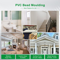 Moulures PVC BTP001, panneau à rainures PVC 1/2"x5-1/8" pour la décoration murale et de plafond intérieure avec service de découpe, vente en gros de panneaux à rainures PVC