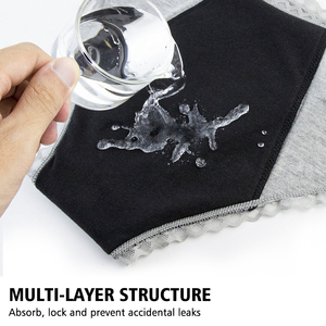 LYNMISS Culotte Menstruelle Plus Size Femme Culotte Periode Sous-vetements Menstruels Imperméables - Product Image 3