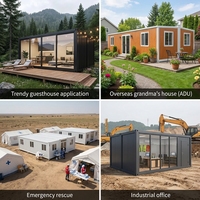 Structure en acier, maison conteneur extensible de 20 pieds ou 40 pieds, villa préfabriquée de luxe pliable avec deux chambres, installation rapide et moderne