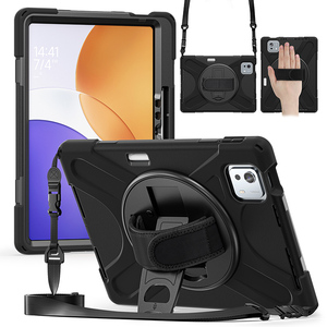 เคสพร้อมสายสะพายไหล่และสายคล้องมือสำหรับ Xiaomi Pad 9 Pro, Pad 7S Pro 12.5 นิ้ว, Pad <span class=keywords><strong>6S</strong></span> Pro 12.4 นิ้ว พร้อมขาตั้งหมุนในตัว - Product Image 1