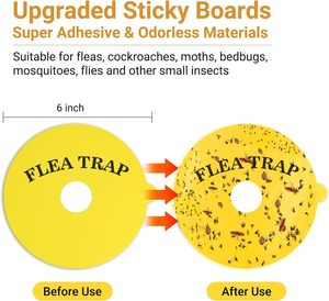 Solution de contrôle des puces d'intérieur avec piège à lumière électronique Idéal pour les bombes anti-puces et les tueurs pour une gestion efficace des parasites à la maison - Product Image 2