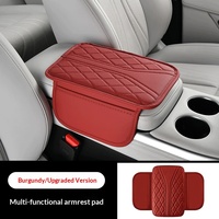 Accoudoir en cuir en forme de Y pour console centrale de voiture, boîte de rangement universelle quatre saisons, organisateur de voiture double face