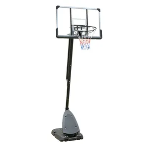 IUNNDS New Crank Handle Style Basketball Hoop Teenager Outdoor Popular 44' PC Backboard Height Adjustable Basketball System