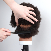 Cosmétologie pas cher 100% cheveux humains afro-américain Salon pratique coiffeur tressage Afro vague formation Mannequin poupée factice