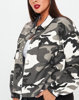 Blouson d'aviateur surdimensionné à imprimé camouflage pour femmes de grande taille, de grande taille, pour femmes de grande taille