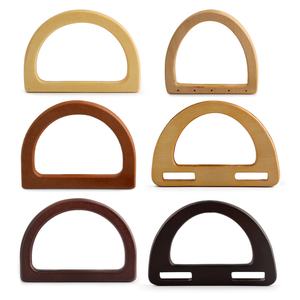 Poignée de sac à main en bois en forme de D, cadre de sac à main en bois et cadre de sac à main en bois pour poignée de portefeuille classique DIY - Product Image 2