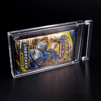 Présentoir transparent Booster Pack Case Acrylique Display Box Support d'affichage à couvercle magnétique