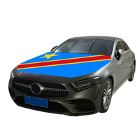 Drapeau de la République démocratique du Congo pour capot de voiture, drapeau pour capot moteur de voiture, vente en gros, personnalisé, résistant à l'usure et durable