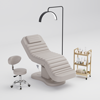 Table d'Extension de Tatouage et Spa Union Win, Housse de Table de Massage Faciale de Luxe, Lit de Soins Électrique Incurvé pour Salon de Beauté et Cils