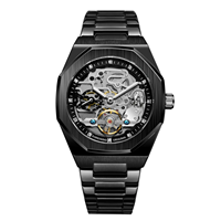 Fournisseur Chinois Montre Mécanique Squelette de Luxe à Bracelet en Acier Inoxydable, Montre Automatique Homme avec Logo Personnalisé
