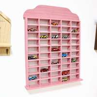 Étagères murales colorées en bambou à 50 compartiments pour le rangement et l'affichage de voitures miniatures, garage de stationnement pour enfants